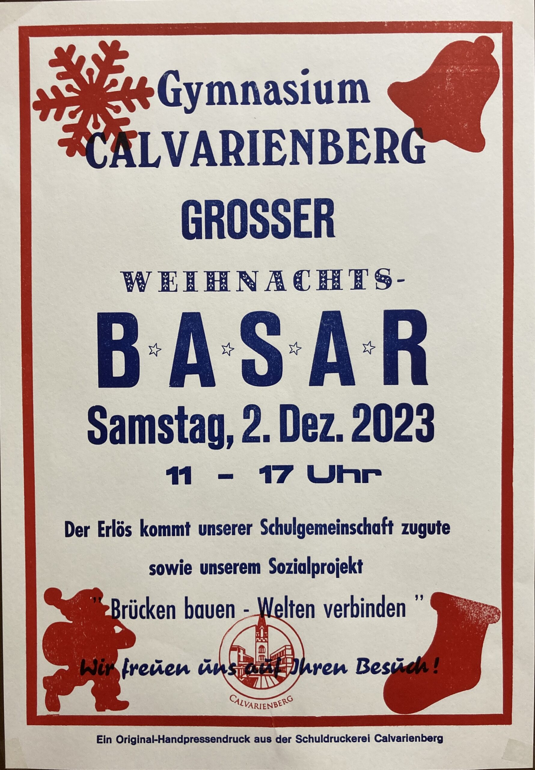 Weihnachtsbasar am Gymnasium Calvarienberg - Gymnasium Calvarienberg