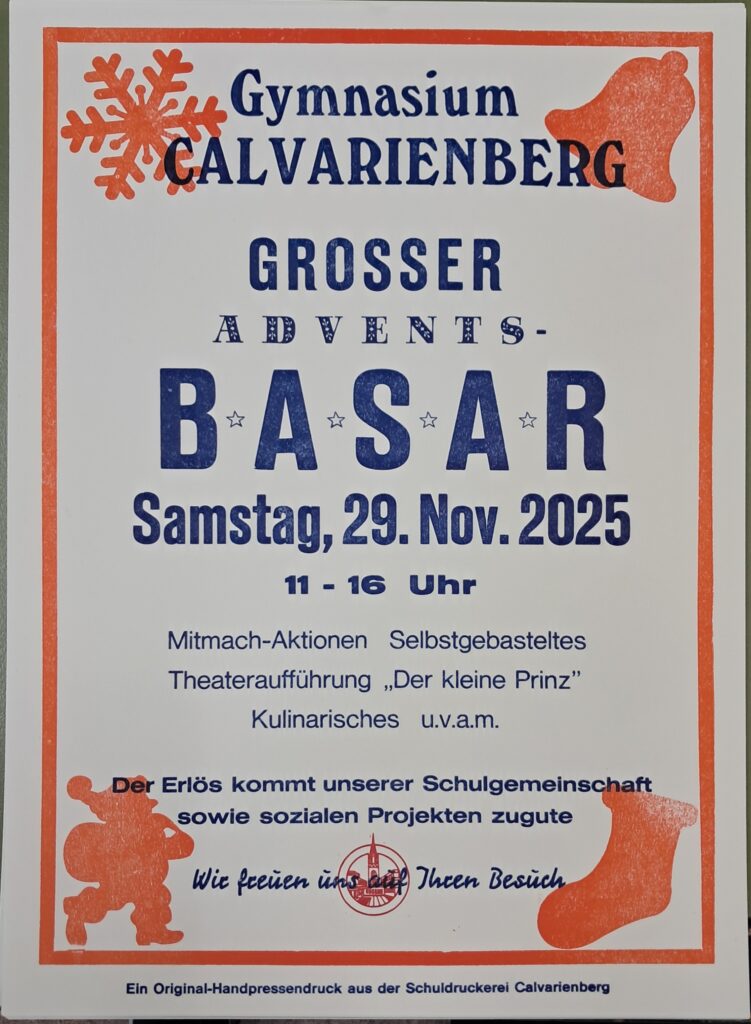 Adventsbasar am Calvarienberg - Gymnasium Calvarienberg
