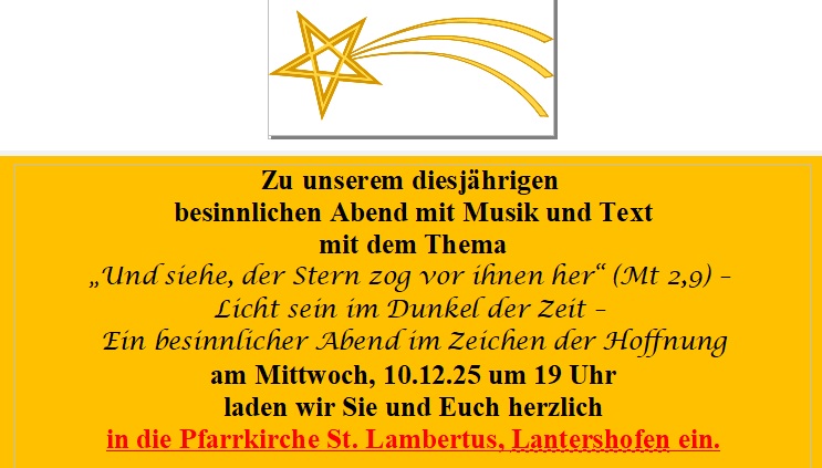 Adventskonzert in Lantershofen - Gymnasium Calvarienberg